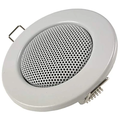 Afbeelding van Mini ingebouwde plafondluidspreker Halogeenlook Diameter 8 cm Diepte 6 Wit