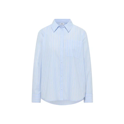Afbeelding van Cecil Gestreifte Overhemdblouse, Dames, Maat: XL, Blau