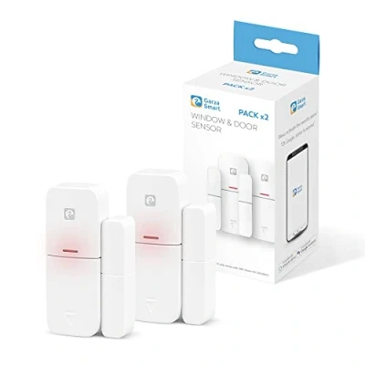 Afbeelding van Garza Smart verpakking met 2 sensoren, deur en raamopener, vereist de reigeralarmset, afstandsbediening via iOS/Android app