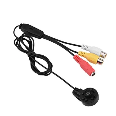 Afbeelding van Mini CCTV Camera, HD 170 Groothoek Beveiligingscamera met 8 LED IR Nachtzicht Ondersteuning PAL TV Systeem/Analoog AV signaal