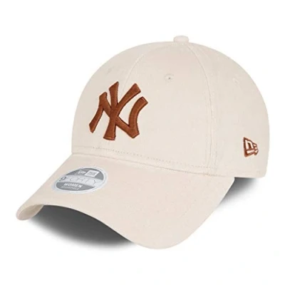 Afbeelding van New Era York Yankees Cap Mlb Basecap Cord Kappe Baseball Damen Beige One Size