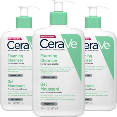 Afbeelding van 3x CeraVe Schuimende Reinigingsgel 473 ml