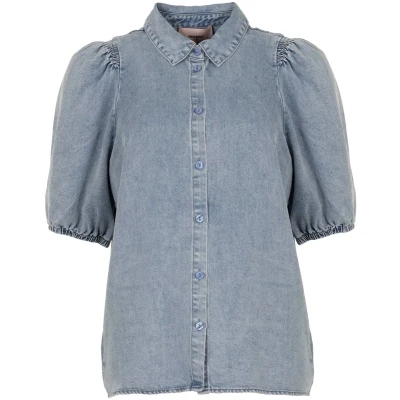 Afbeelding van Freebird Britte Ss Dames Jurken Lichtblauw Maat XS