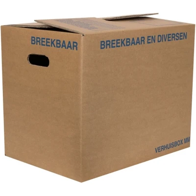 Afbeelding van 10x Verhuisdoos 485 x 325 380 mm BC golf (± 7,0 mm) Karton Universele verzenddozen