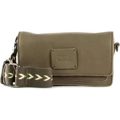 Afbeelding van FREDsBRUDER Leren Schoudertas Stines Mini Crossbody Bag Dark Taupe Bruine