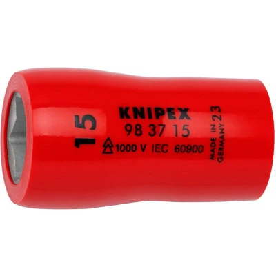 Afbeelding van KNIPEX 98 37 15 Steeksleutelinzetstuk voor zeskantschroeven met binnenvierkant 3/8&quot; 46 mm
