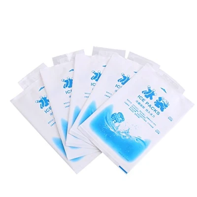 Afbeelding van Gel Ice Pack Set 10 stuks Herbruikbare zelfdichtende structuur Packs koeltassen voor voedsel Groente Wijn Medisch industrieel gebruik(200ml)