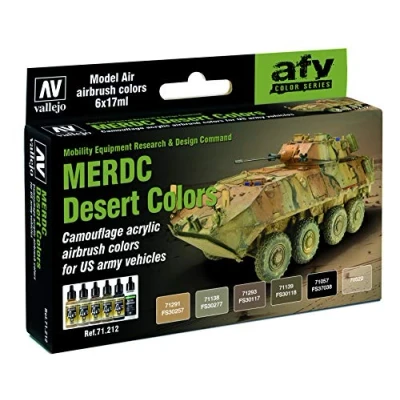 Afbeelding van Vallejo Model Air Set US MERDC woestijn kleuren, 17 ml (Pack van 6)