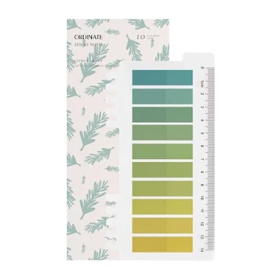 Afbeelding van Ordinate Sticky Notes, 200 stuks, transparante zelfklevende notitieblaadjes om te markeren, plakstrip, bladwijzers, esthetische notitieblaadjes, volledige kleur kleurverloop (B stuks