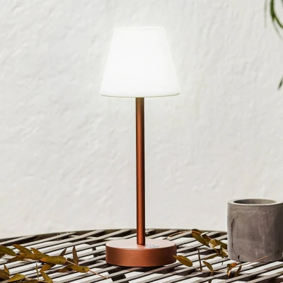 Afbeelding van Newgarden Lola Slim LED tafellamp accu, roségoud