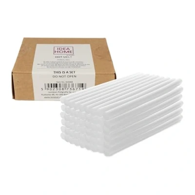 Afbeelding van IDEA HOME Lijmstiften, 100 x 7 mm, transparant, universeel, voor lijmpistool, ideaal doe het zelvers, handwerk, vrije tijd, 50 stuks