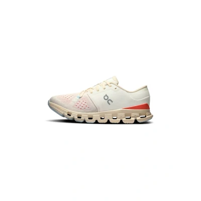 Afbeelding van On Cloud X 4 Trainingsschoen Ivory salmon, Dames, Maat: 40, salmon Polyester