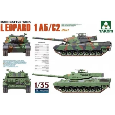 Afbeelding van 1:35 Takom 2004 Main Battle Tank Leopard 1 A5/C2 Plastic Modelbouwpakket