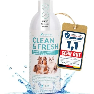 Afbeelding van Schnüffelfreunde Dental Care Wateradditief voor honden en katten Frisse adem gezond gebit Helpt tandplak tandsteen te voorkomen (500ml)