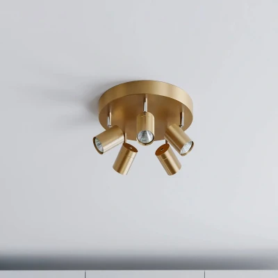 Afbeelding van By Rydéns Plafondlamp Correct goud 5 lichts 4200730 6501