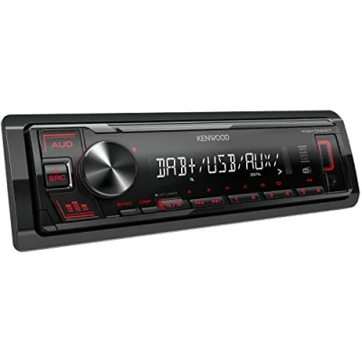 Afbeelding van Kenwood KMM DAB307 USB autoradio met DAB+/FM, geluidsprocessor, USB, AUX, 4x50 watt, toetsenverlichting rood, incl. DAB+ antenne)