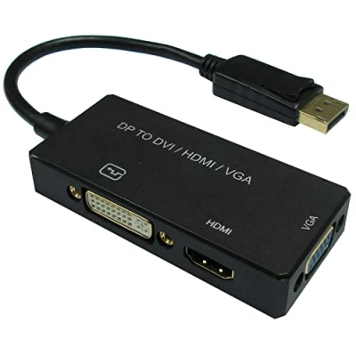 Afbeelding van DisplayPort naar VGA adapter Value 0.1 meter (4K@30Hz, HDMI, DVI, Actief)