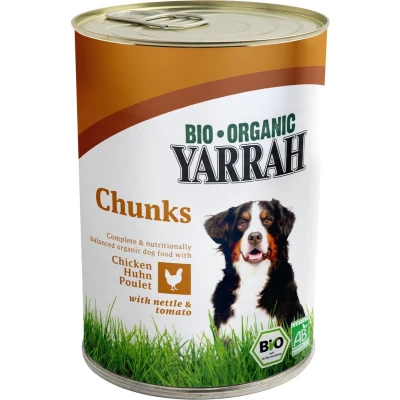 Afbeelding van 12x Yarrah Bio Hondenvoer Chunks Kip 405 gr