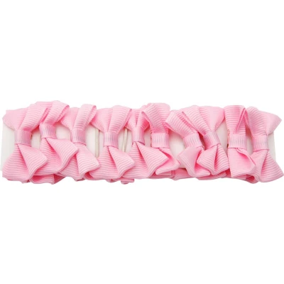Afbeelding van Red Horse Invlechtstrikjes Roze 20 Stuks 2,5 Cm