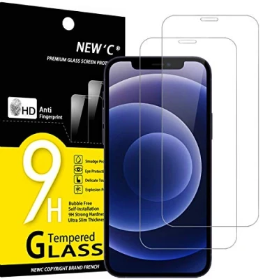 Afbeelding van NEW&#039;C 2 Stuks, Screen Protector voor iPhone 12 Mini (5.4 Inch), Gehard Glass Schermbeschermer Film 0.33 mm ultra transparant, resistent