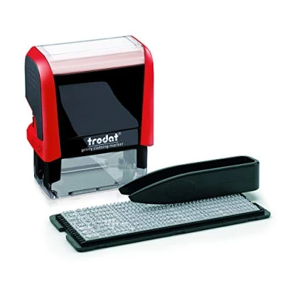 Afbeelding van Trodat Textielstempel om zelf te zetten Printy 4911, afdruk zwart, 3 tekstregels 51 49611, 24 x 15 2 cm