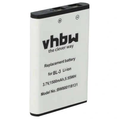 Afbeelding van vhbw Accuvervanging voor Baofeng BL 3 radio, walkietalkie (1500mAh, 3,7V, Li Ion)