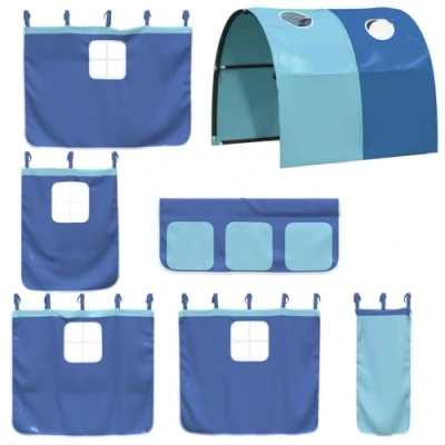 Afbeelding van Gordijnen voor hoogslaper met tunnel polyester blauw