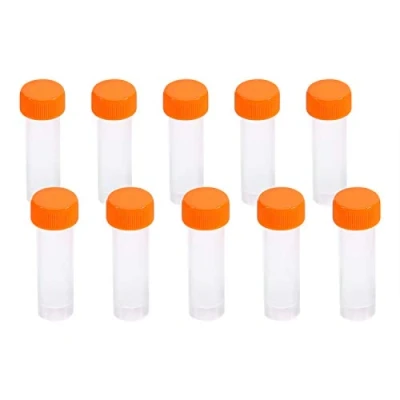 Afbeelding van 10 stks 5 ml Plastic Transparante Centrifugebuis Bevroren Reageerbuizen Flacon Schroef Seal Pack Container met Siliconen Pakking