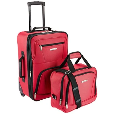 Afbeelding van Rockland Mode Softside Rechtopstaande Bagage Set, Rood, Eén maat, Set