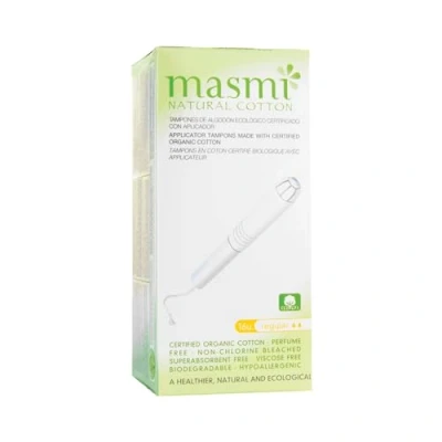 Afbeelding van MASMI NATURAL COTTON Bio Tampons Classic + applicator, 16 stuks