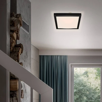 Afbeelding van Briloner Leuchten Led plafondlamp, 16,5W, Backlight, 1.600 lumen, 4.000 kelvin, zwart wit,