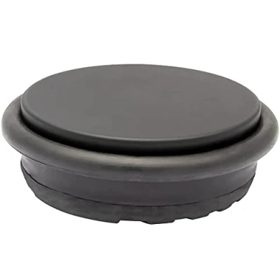 Afbeelding van WAGNER vloer deurstopper BIG DISK COLOR Zwart diameter Ø 98 x 30 mm, gecoat industrieel staal, thermoplastisch rubber, zwart, 750 g 15519301