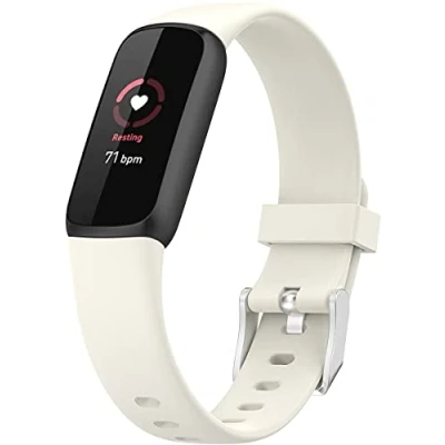 Afbeelding van Shieranlee Horlogeband compatibel met Fitbit Luxe Activity Tracker Vervanging Siliconen Band, groot formaat