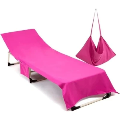 Afbeelding van Strandstoel Handdoek Covers voor Chaise Lounge Met Zijzak, Zachte Pool Handdoeken Cover Patio Zonnebaden Outdoor 85x30 inch/215x75 cm(L6 1)