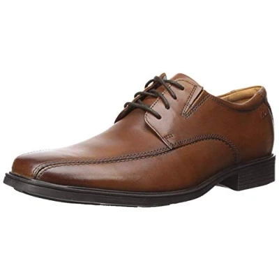 Afbeelding van Clarks Tilden Walk heren Oxford instapschoen, Braun Dark Tan Leather, 39.5 EU