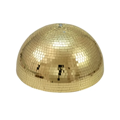 Afbeelding van Eurolite Halve Discobal Spiegelbol Discobol 40cm Goud met motor
