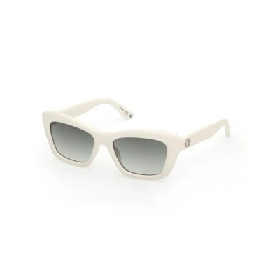 Afbeelding van Guess Donna GU00195 21P Occhiali da sole Iniettato Bianco Verde Squadrata Normale