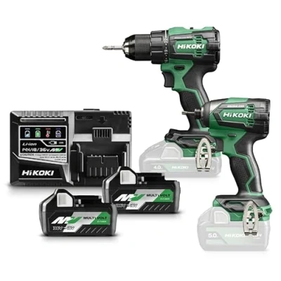 Afbeelding van Hikoki KC18DEWAZ Combipack DS18DE Accuboormachine + WH18DE accuslagschroevendraaier 18V 2 x 5.0Ah lader in HSC III