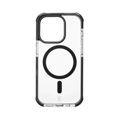Afbeelding van Cellularline Strong Guard Mag Case Backcover Apple iPhone 14 Pro Transparant, Zwart
