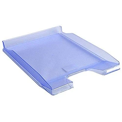 Afbeelding van Exacompta ref. 11410D 1 Brievenbak COMBO MINI Afmetingen: 34,7 x 25,5x 3,8 cm voor A4 + documenten doorzichtige ijsblauwe kleur capaciteit 250 vellen