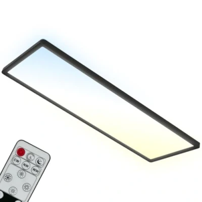 Afbeelding van Briloner SLIM LED paneel 1x afstandsbediening Dimbaar 23 W 3000 lm Kunststof Zwart