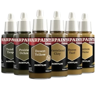 Afbeelding van The Army Painter, Warpaints Fanatic Flexible Triad: Ochres &amp; Tans 6 x 18 ml acrylverf, miniatuur hobbyschilderij, kwaliteitsverf voor wargaming