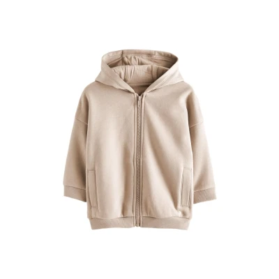 Afbeelding van Next ZIP Through Sweater met rits voor kinderen, Maat: 80, Stone brown