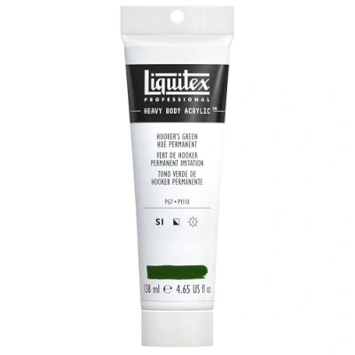 Afbeelding van Liquitex 1047224 Professional Heavy Body acrylverf in kunstenaarskwaliteit met uitstekende lichtechtheid en boterachtige consistentie, 138ml Tube, Hooker’s Green Hue Permanent
