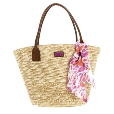 Afbeelding van Mandarina Duck Seashell, Straw Bag voor dames, Roze Bubble, eenheidsmaat, Eén maat