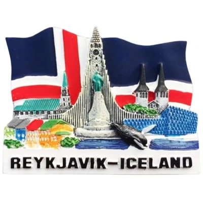 Afbeelding van 3D Reykjavik IJsland Koelkast Magneet Souvenir Gift Magnetische Sticker Collectie