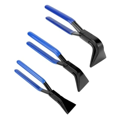 Afbeelding van QWORK® 3 delige plaatbuigtang, plaatgereedschap, felstang, 0 45 90
