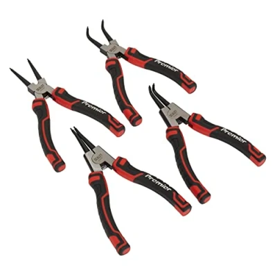 Afbeelding van Sealey AK8457 4st 180mm Circlip Tang Set, Zwart