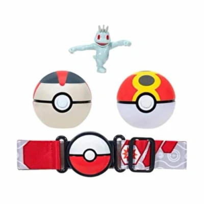 Afbeelding van Pokemon Clip &#039;N Go Poke Ball Belt (Machop + Repeat &amp; Timer Ball)