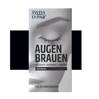Afbeelding van Wenkbrauwverf, Swiss o Par, professionele kleurset, wenkbrauwkleuren, waterbestendig, duurzaam, intensief (zwart)